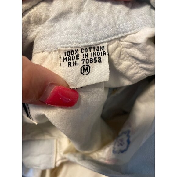 Vintage 80s 90 HGNY Western Fringe Southwest Detail Long Sleeve Button Down Top - Picture 7 of 10